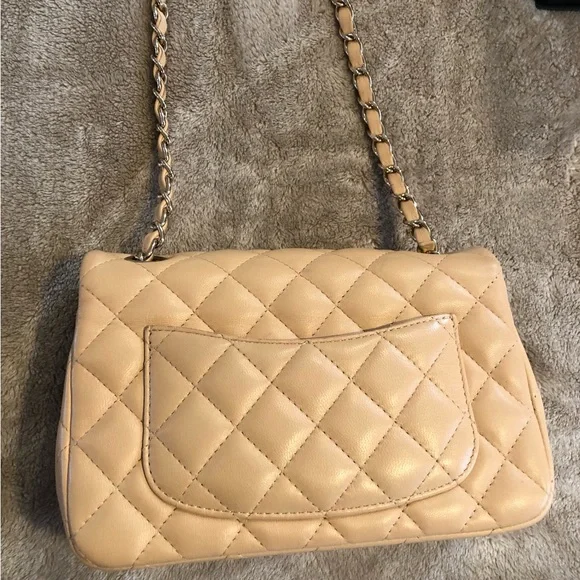 Chanel Tan Quilted Leather Mini Shoulder Bag - Picture 11 of 16
